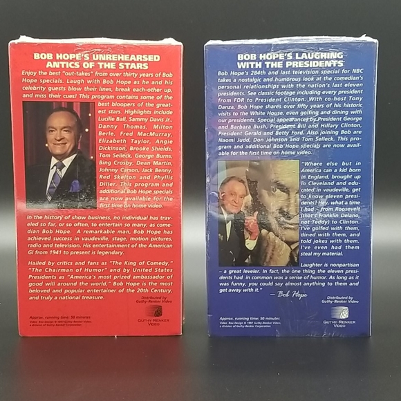 2 Vintage Bob Hope's Comedy VHS Tapes - Picture 3 of 4